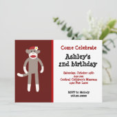 ガールズソックサルバースデーパーティ招待状 招待状 (スタンド正面)