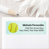 ガールズソフトボールスポーツロゴ ラベル (インサイチュ)