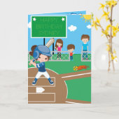 ガールズソフトボール秘密メッセージハッピーバースデー カード (黄色い花)