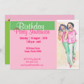 ガールズソロリティガールズ実在招待状 招待状 (正面/裏面)