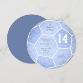 ガールズダスティブルーサッカーお祝い 案内状 (正面/裏面)