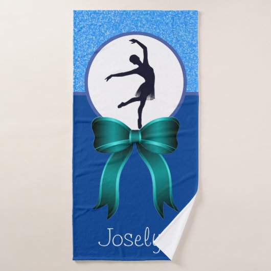 ガールズダンスグリッターアンドボウ バスタオル (バスタオル)