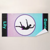 ガールズダンスパステルパーソナライズされたタオル バスタオル (バスタオル)