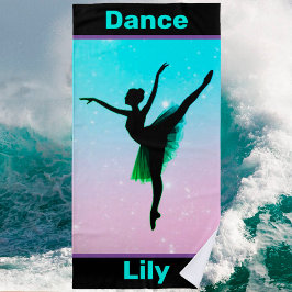 ガールズダンスパステルビーチタオル ビーチタオル