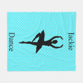 ガールズダンス水玉模様 フリースブランケット (正面(横))