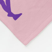 ガールズチアリーティングパープルタイポグラフィ フリースブランケット (角)