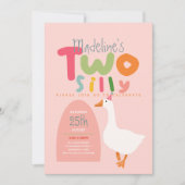 ガールズツグースピ間抜けークファースト誕生日 招待状 (正面)