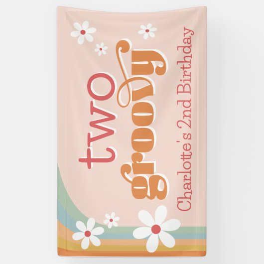 ガールズツーグルービーレトロデイジー2nd誕生日 横断幕 (縦)