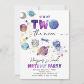 ガールズツーザムーン招待状 |宇宙招待状 招待状 (正面)