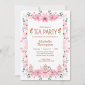 ガールズティーパーティー5誕生日 招待状 (正面)