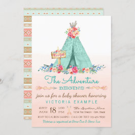 ガールズティーペベビーシャワー招待状 招待状