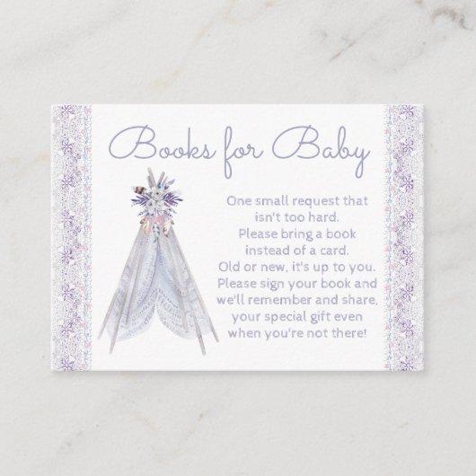 ガールズティーペ部族女性がブックカードを持ってくる エンクロージャーカード (正面)