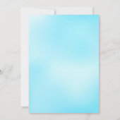 ガールズティール（緑がかった色）ユニコーン誕生日招待状 招待状 (裏面)