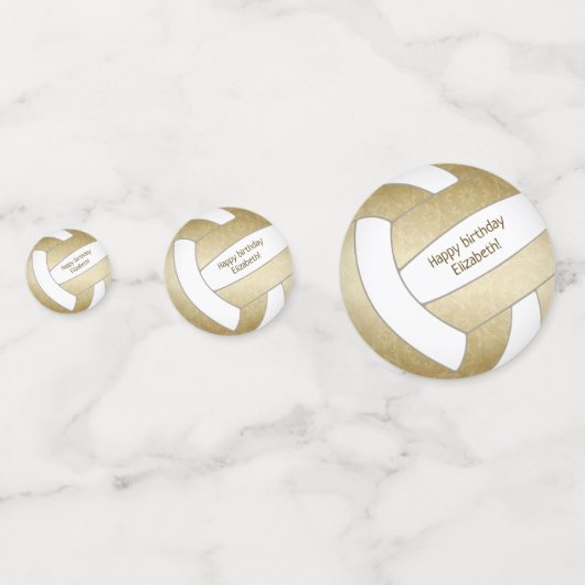 ガールズティーンのゴールデンバレーボール誕生日パーティー コンフェッティ (正面)