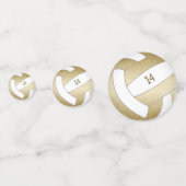 ガールズティーンのゴールデンバレーボール誕生日パーティー コンフェッティ (裏面)