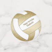 ガールズティーンのゴールデンバレーボール誕生日パーティー コンフェッティ (スモール正面)