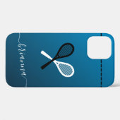 ガールズテニスラケットボールラケットスポーツパーソナライズされた Case-Mate iPhoneケース (裏面 (横))