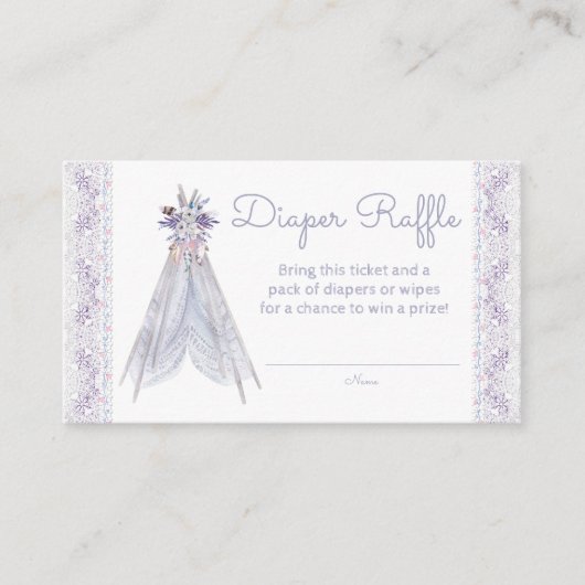 ガールズテペトライバルおむつラッフルチケット エンクロージャーカード (正面)