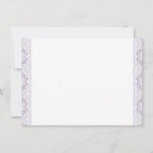 ガールズテペベビーシャワー招待状ラベンダーレース 招待状 (裏面)