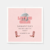 ガールズディスコカウガール独身最後の夜 スタンダードカクテルナプキン (正面)