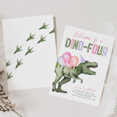 ガールズディノフォー誕生日招待状 招待状