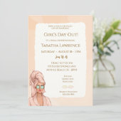 ガールズデイアウトスパブライダルシャワー招待 招待状 (スタンド正面)
