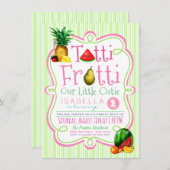 ガールズトゥッティフロッティバースデーパーティーの招待 招待状 (正面/裏面)