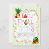 ガールズトゥッティフロッティバースデーパーティーの招待 招待状 (正面)