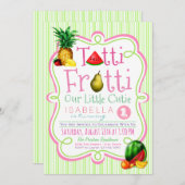 ガールズトゥッティフロッティバースデーパーティーの招待 招待状 (正面/裏面)