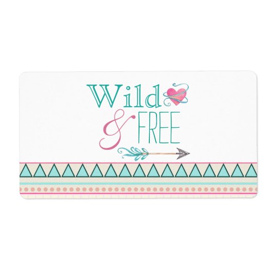 ガールズトライバルベビーシャワーウォーターボトルラベル ラベル (正面)