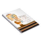 ガールズトライバルワイルドフリー赤ちゃんシャワーゲストブック ノートブック (右側)