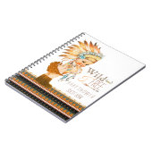 ガールズトライバルワイルドフリー赤ちゃんシャワーゲストブック ノートブック (左側)