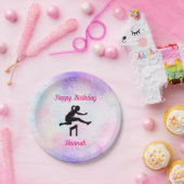 ガールズトラック&フィールドハッピーバースデーバルーン ペーパープレート (パーティー)