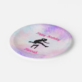 ガールズトラック&フィールドハッピーバースデーバルーン ペーパープレート (アングル)