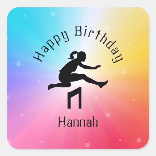 ガールズトラック&フィールドレインボースターズ スクエアシール (正面)