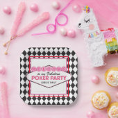 ガールズトランプのポーカーカードパーティー ペーパープレート (パーティー)