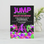 ガールズトランポリンパークパーティの招待状 招待状 (スタンド正面)