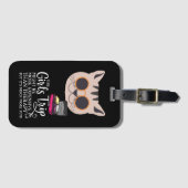 ガールズトリップはセラピーのかわいい猫より安い ラゲッジタグ (正面横)