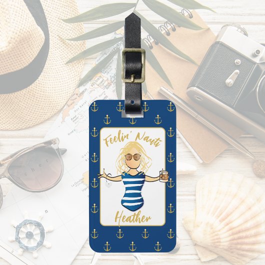 ガールズトリップウィークエンドおもしろいビーチバケーション ラゲッジタグ