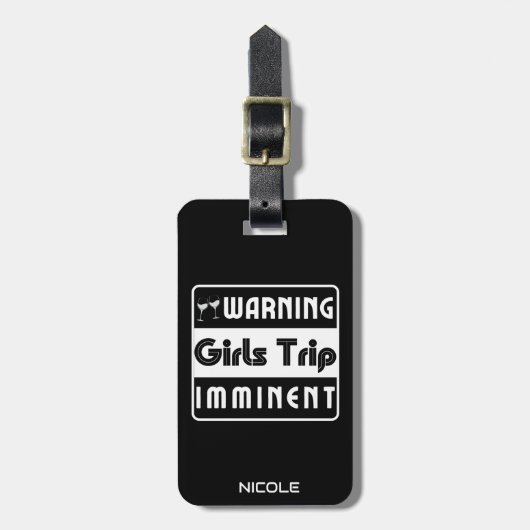 ガールズトリップガールズナイトウィークエンドシスターズバケーション ラゲッジタグ (正面縦)