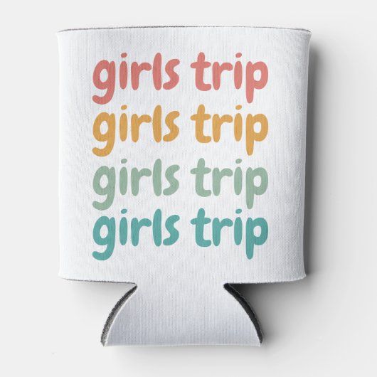 ガールズトリップキュートレトロガールズウィークエンドゲタウェイバカイ 缶クーラー (正面)