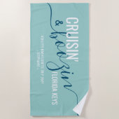 ガールズトリップクルーシンブージン完全にカスタマイズ ビーチタオル (正面)