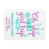 ガールズトリップクルーズバケーションシップドア マグネット (横)