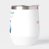 ガールズトリップゴルフカートのゴルファー熱ワインタンブラー (左面)