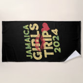 ガールズトリップジャマイカ2024週末夏期休暇 ビーチタオル (正面)