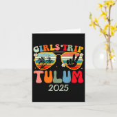 ガールズトリップトゥルム2025夏ビーチ週末休暇 カード (黄色い花)
