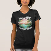 ガールズトリップドミニカ共和国の編集可能文字 Tシャツ (正面)