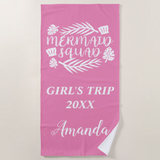 ガールズトリップマーメイドスクワッドビーチタオル ビーチタオル