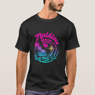 ガールズトリップモルディブ2024ビーチウィメンズウィークエンドバット Tシャツ