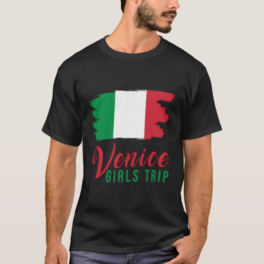 ガールズトリップヴェネツィアイタリア国旗のマッチングホイタリアンリ Tシャツ (正面)